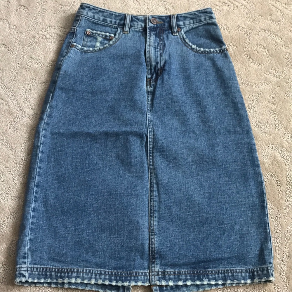 Classic Blue Denim Skirt